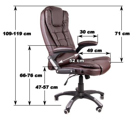 NOWY CZERWONY FOTEL BIUROWY Z MASAŻEM BSB001M