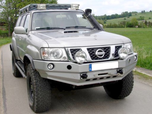 NISSAN PATROL Y61 GU4 БАМПЕР ПЕРЕДНИЙ СО СТАЛЬНОЙ НАКЛАДКОЙ