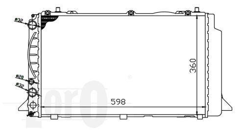 Водяной радиатор AUDI 80 AUDI COUPE 8A0121251