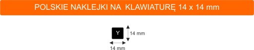 Польские наклейки на клавиатуру ноутбука и ПК 14х14@