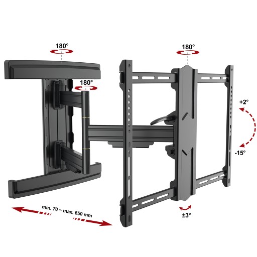 Поворотный держатель для телевизора LONG ARM для телевизора с диагональю 37–80 футов