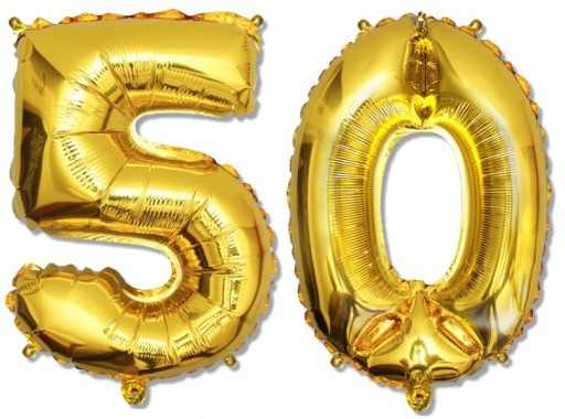 Украшения для 50 -летия 50 воздушных шаров свечей