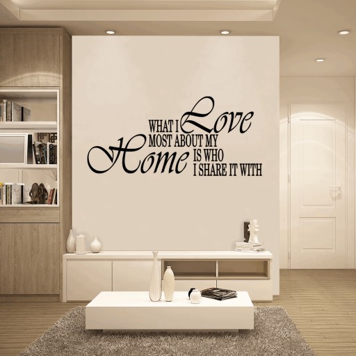 Наклейки на стену с надписью QUOTE для гостиной LOVE на английском языке, 50 см