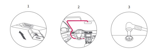 Kabel zasilania kamery samochodowej IROAD ODB-II