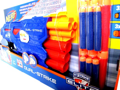 NERF DUAL Strike Gun ДЛЯ 2 ВИДОВ СТРОЛ rB