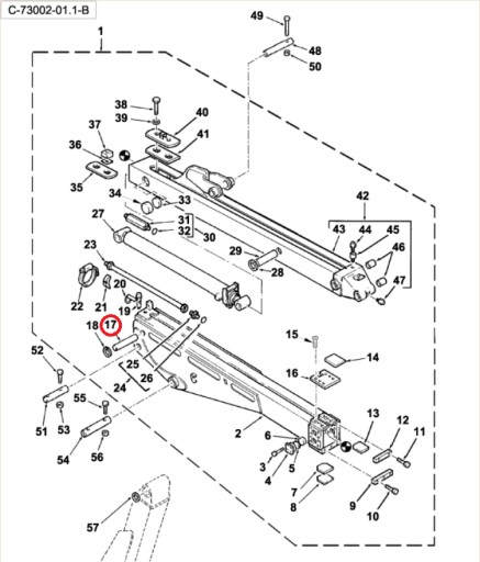 ШТИФТ ЗАДНЕГО РЫЧАГА TEREX 3501624m1 31,7x195