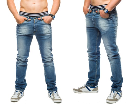 SPODNIE MĘSKIE VANKEL JEANS - 620 - 100CM L36