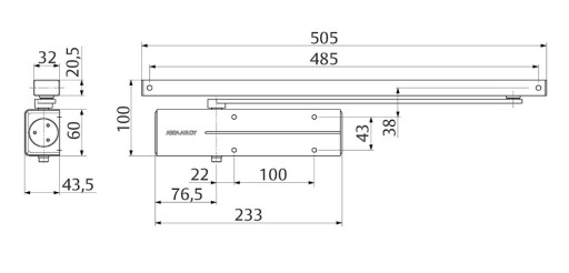 ДОВОДЧИК ASSA ABLOY DC135 белый