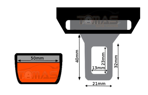 Adapter wtyczka do pasów bezpieczeństwa oszukiwacz