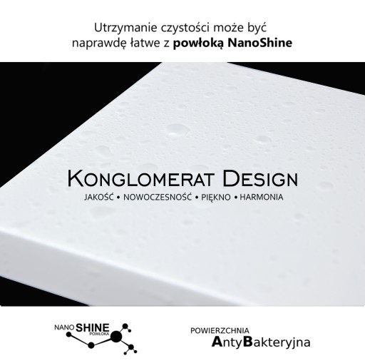 Умывальник Line 60 NanoShine 60x41 см Тонкий бортик