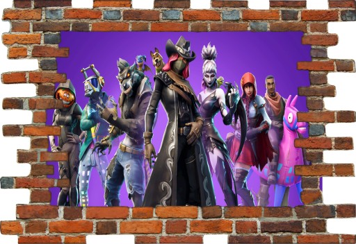 Fortnite fototapeta naklejka dziura w ścianie100cm