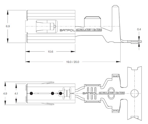 РАЗЪЕМ «МАМА» VW MCP 4,8 мм 1,0-2,5 мм2 10 шт.