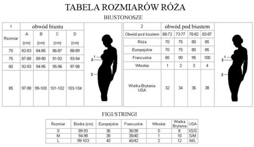 RÓŻA CARMEN KOMPLET push-up+ stringi *75B+M* czerń