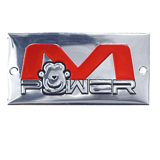 ЭМБЛЕМА ЗНАК ГЛУШИТЕЛЬ АЛЮМИНИЙ M POWER 90X45