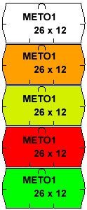 Taśma Metki do metkownicy 26x12 Żółta 5szt fala