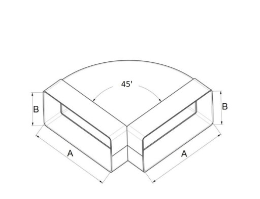 AWENTA KOLANO POZIOME PŁASKIE KP75-24/45 45 STOPNI