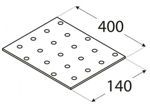 PP22 ПЛОСКИЙ СОЕДИНИТЕЛЬ ПЕРФОРИРОВАННАЯ ПЛАСТИНА OC 140x400