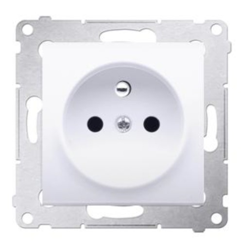 Саймон 54 DGZ1Z.01/11 Gn. 2P+Z с винтовыми клеммами, белые