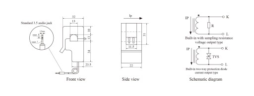 SCT013-100A/50 мА 1% Трансформатор тока