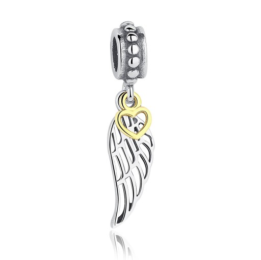 Charms ANIELSKIE SKRZYDŁO zawieszka koralik S925