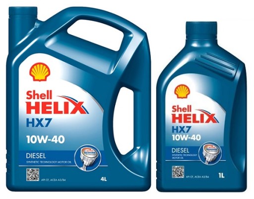 Масло Shell Helix HX7 для дизельных двигателей 4 л 10W-40