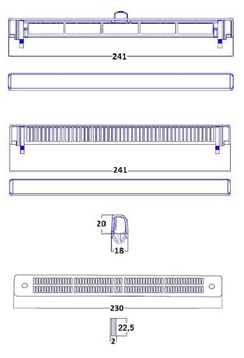 Nawiewnik do okna Slimline 2000 + siatka płaska