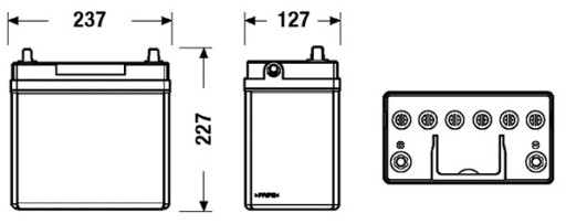 VARTA BLUE DYNAMIC АККУМУЛЯТОР 45Ач, 330А, B33, L+, 238х129х227 мм.