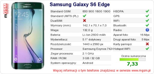 SAMSUNG GALAXY S6 EDGE G925F БЕЛЫЙ