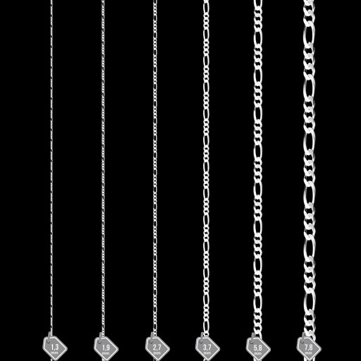 СЕРЕБРЯНАЯ ЦЕПЬ ФИГАРО 60см 7,8мм АКЦИЯ