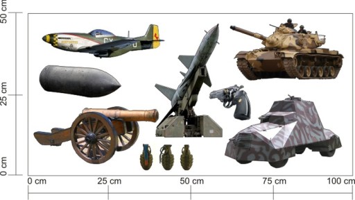 НАСТЕННЫЕ НАКЛЕЙКИ Военная наклейка танк оружие