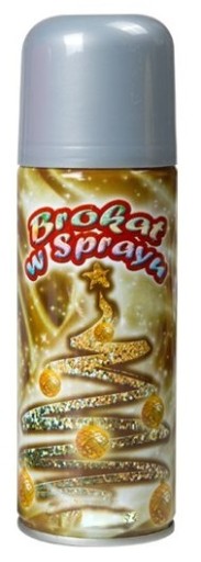 BROKAT W SPRAYU ZŁOTY SREBRNY CZERWONY 250ML SPRAY