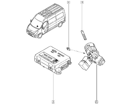 НОВЫЙ ЗАМОК ЗАЖИГАНИЯ RENAULT MASTER III 2010- TRAFIC III