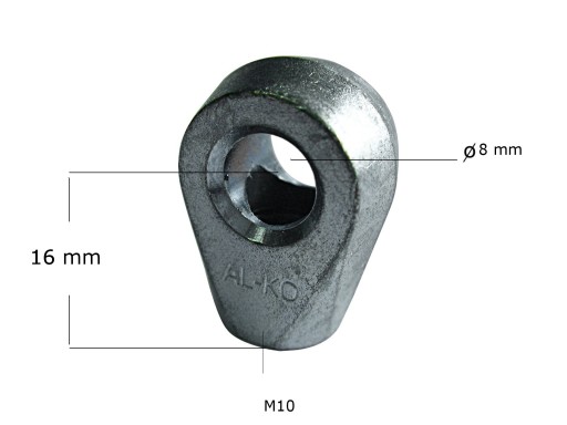 Торцевое гнездо с проушиной Газовая пружина. АЛКО М10 Фи 8