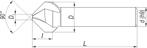 Зенковка 3-40*100*90 градусов DIN 335 HSS