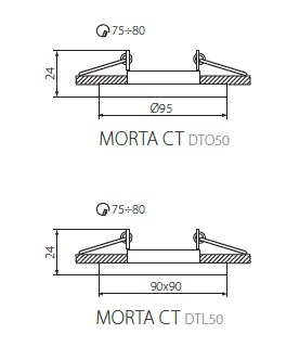 KANLUX Декоративное кольцо MORTA CT-DTL50-B 26719