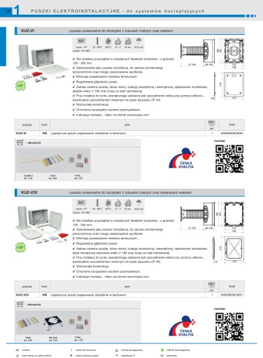 Puszka do dociepleń 196x156x146 KUZ-VI KB KOPOS