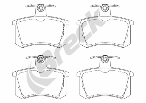 ТОРМОЗНЫЕ КОЛОДКИ AUDI 80 B4 ЗАДНИЕ BRECK