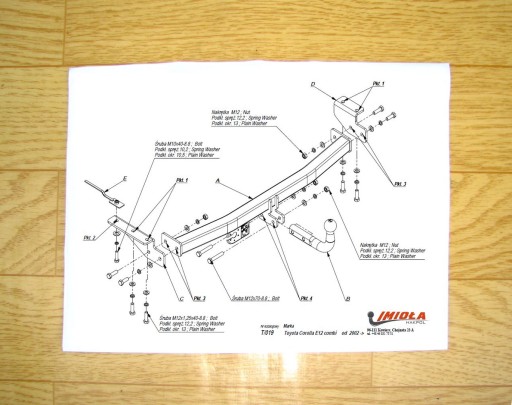 Фаркоп Toyota COROLLA E12 Estate 2002-2007 + 13-контактный жгут