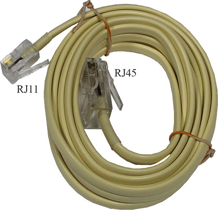 Кабель-переходник 2 м RJ45 - RJ11 - кремовый