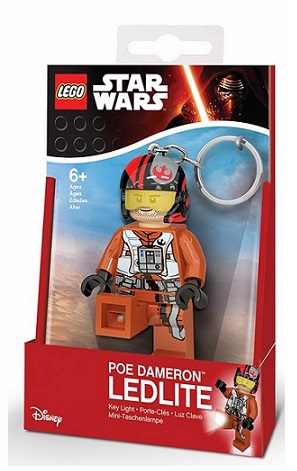 Брелок со светодиодной подсветкой LEGO STAR WARS POE DAMERON LGL KE95