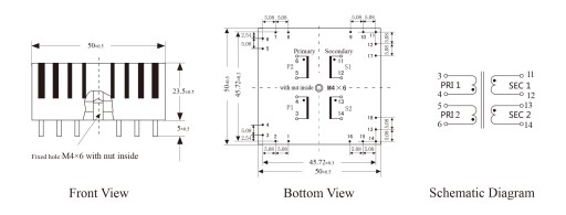 PTC7-7VA-115V*2/22V*2 Transformator