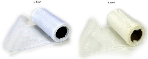 ORGANZA OBSZYTA ORGANTYNA ROLKA 19 KOLORÓW 9m/39cm