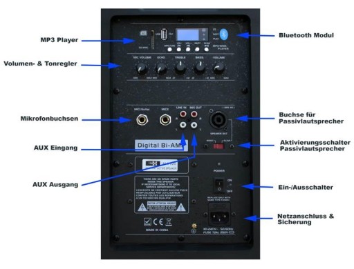 Активная колонка E-Lektron JAD-30 12'' BT/USB 400Вт