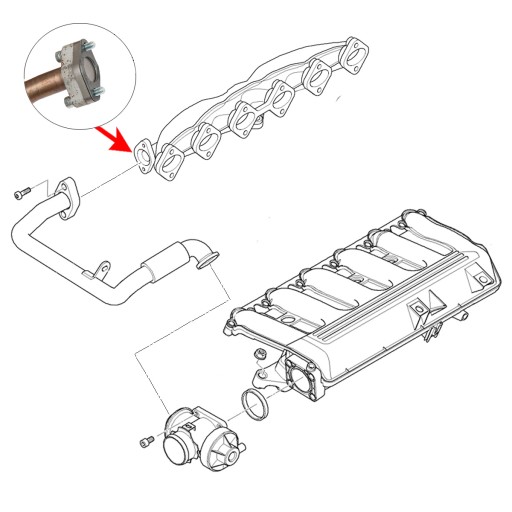 ПРОБКА КЛАПАНА EGR BMW E46 320cd 320td 320d 318d
