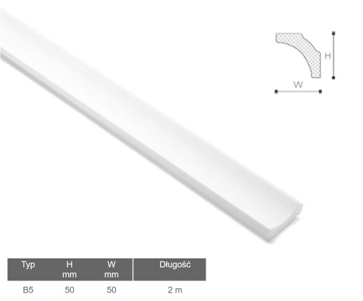 Listwa dekoracyjna NMC NOMASTYL -B5- 50x50mm 2mb