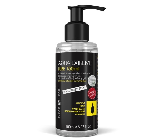 AQUA EXTREME LUBE THICK EFFICIENT GEL LUBRICANT СИЛЬНО УВЛАЖНЯЮЩИЙ СКОЛЬЗКИЙ 150