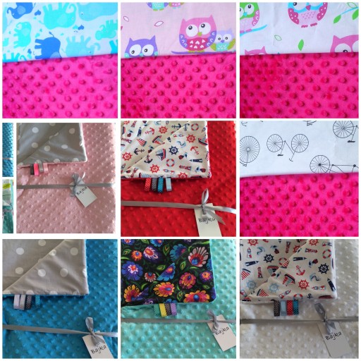 Koc narzuta dwustronna minky letni 155x200
