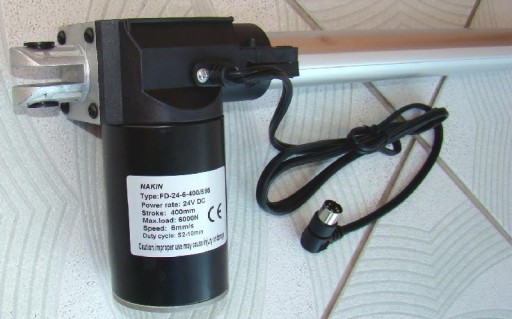 SIŁOWNIK NAPĘD ELEKTRYCZNY 24V 6000N WYSUW 400mm