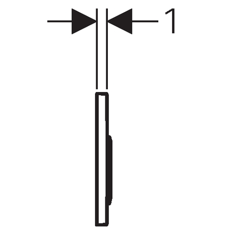 Кнопка для унитаза GEBERIT OMEGA 20 черная 115.085.KM.1