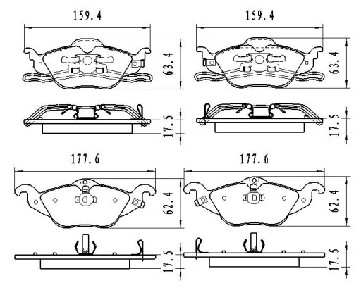 KLOCKI HAMULCOWE PRZÓD OPEL ASTRA G 4 ŚRUBY 256mm